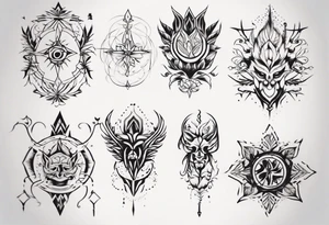 Minimalist Ornemental tattoo idea
