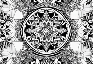 Repeating ice crystal pattern tattoo idea