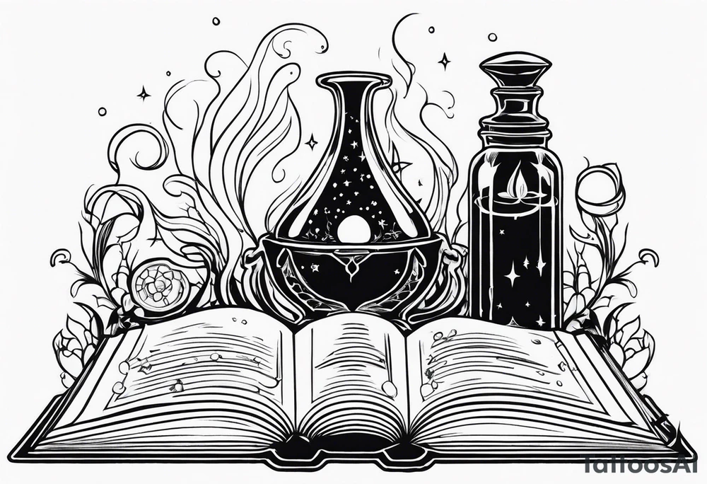 Potion Spellbook tattoo idea