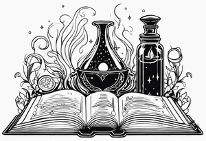 Potion Spellbook tattoo idea