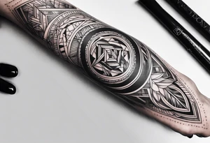 Long forearm wisdom tattoo idea
