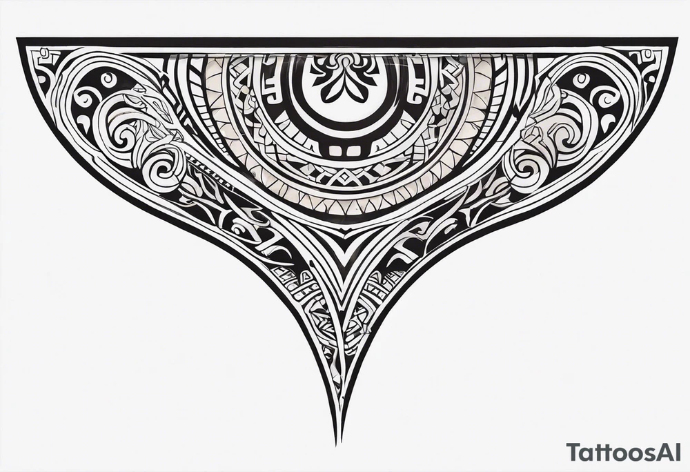 Maori back and neck crescent tattoo design tattoo idea