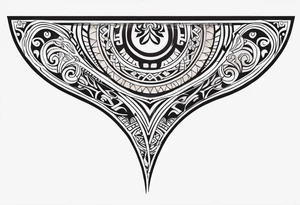 Maori back and neck crescent tattoo design tattoo idea
