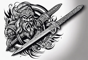 valhalla wounded sword berserker tattoo idea