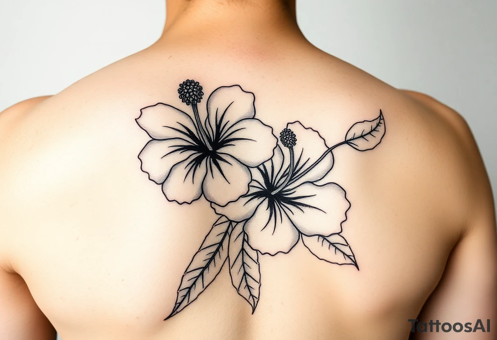 hibiscus fine line detailed tattoo 4 hibiscus flowers on arm tattoo idea