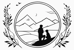 Father memorial small tattoo idea