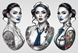 Teacher profession, nurse profession tattoo idea