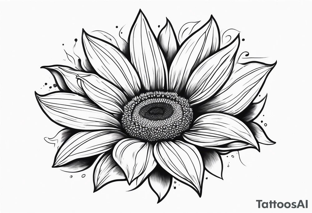 Flower fire an a sunflower tattoo idea