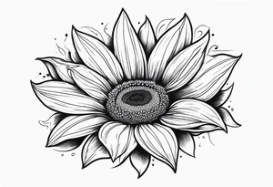 Flower fire an a sunflower tattoo idea