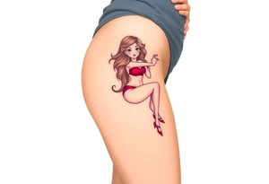 Bondage girl tattoo idea