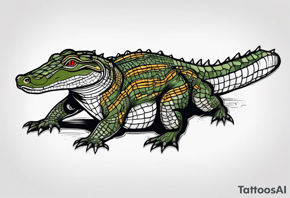 Full body Caiman tattoo idea