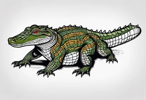 Full body Caiman tattoo idea