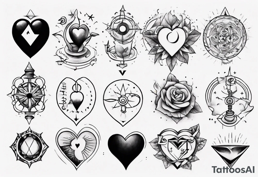 Balance heart and mind tattoo idea