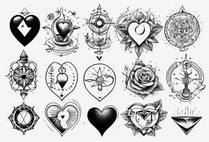 Balance heart and mind tattoo idea