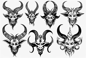 human like Baphomet Sitting tattoo idea