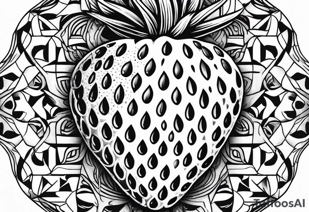 Strawberry tattoo idea