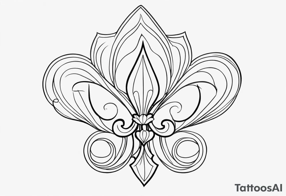 fleur de lis tattoo idea