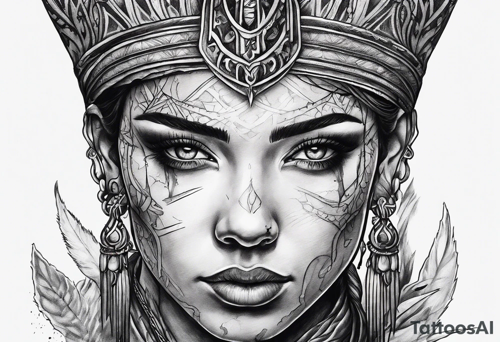 Head bloody but unbowed tattoo idea