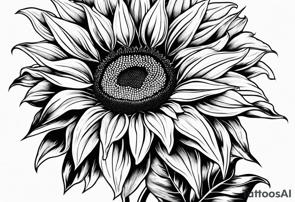 Sunflower tattoo idea