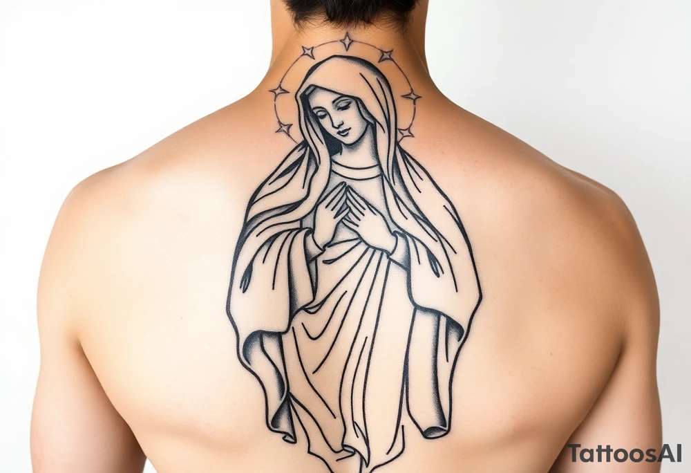 Mother mary tattoo idea