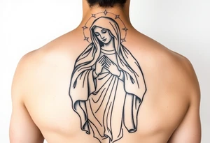 Mother mary tattoo idea