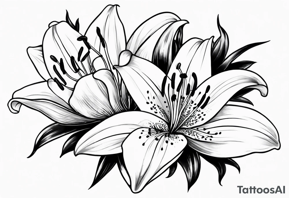 Small lily tattoo idea