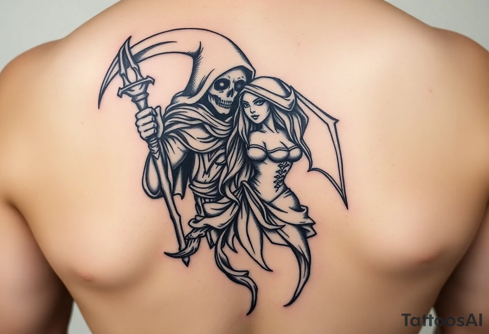 Reaper protecting Lilith tattoo idea