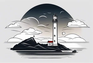 lighthouse tattoo idea