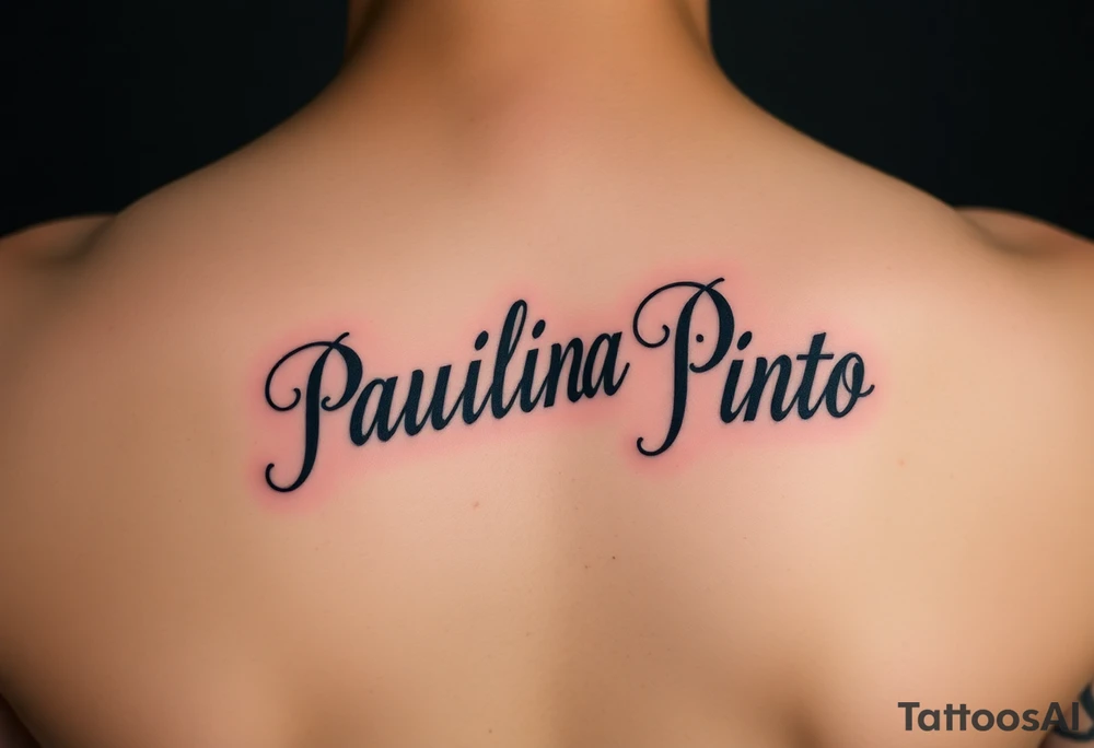 Paulina Pinto,  tatoo en las piernas en letras goticas tattoo idea