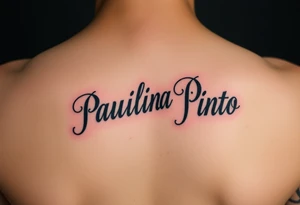 Paulina Pinto,  tatoo en las piernas en letras goticas tattoo idea