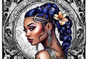 drugs and money , black people tattoo idea