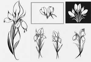Snow drop wrapping around an ankle tattoo idea