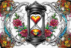 Marti heart barbwire hourglass tattoo idea