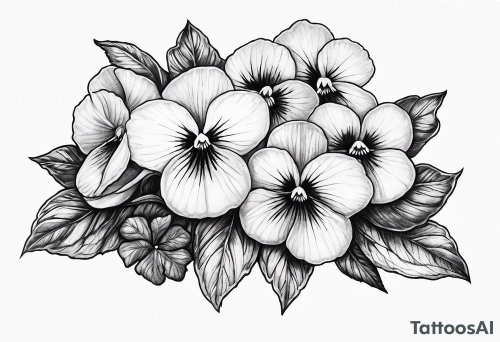 Violets tattoo idea