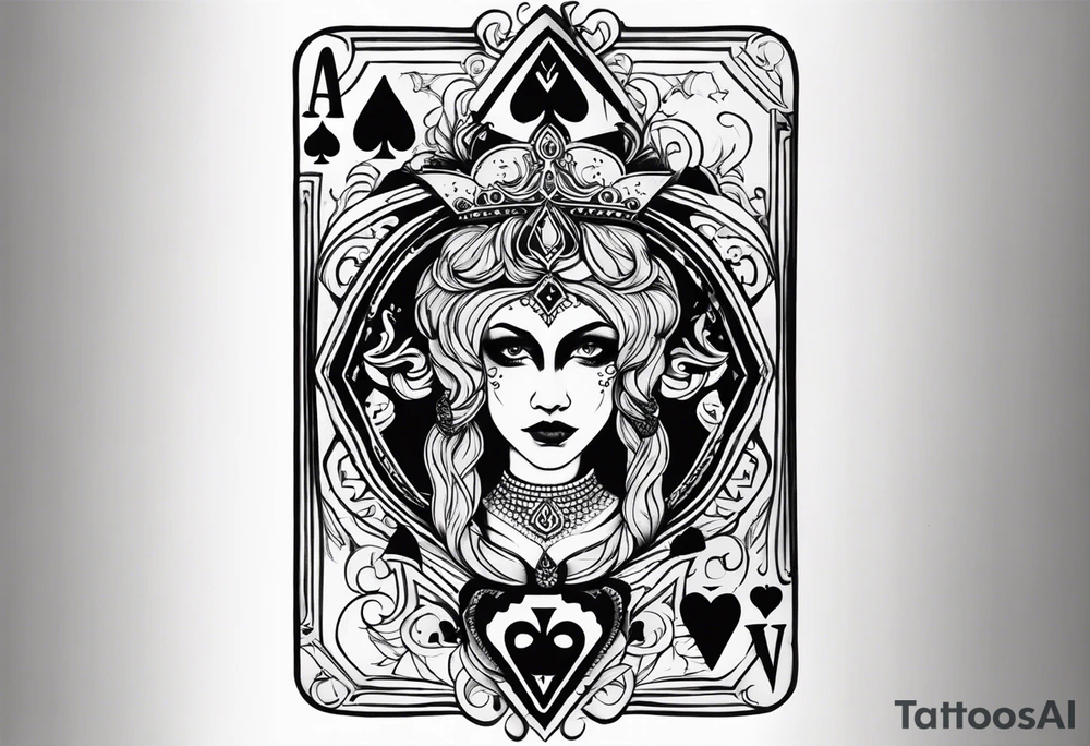 queen of spades,bbc word tattoo idea