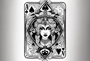 queen of spades,bbc word tattoo idea