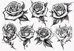 dancing on a rose tattoo idea