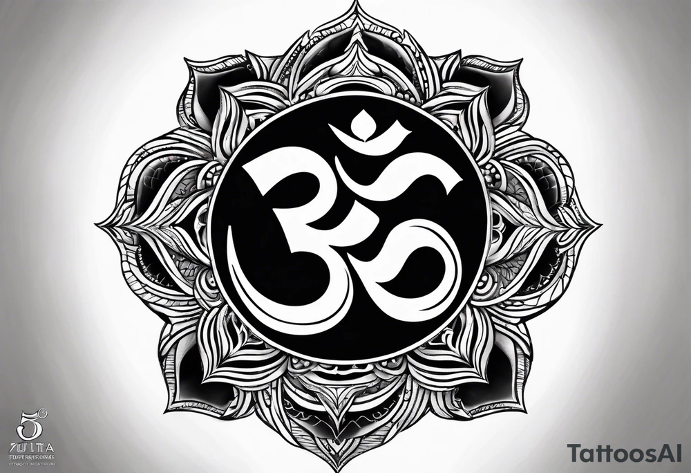 Powerful om symbol tattoo idea