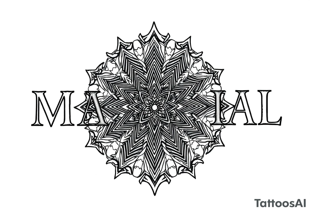 intricate mandala with sacred geometry and cosmic elements tattoo idea