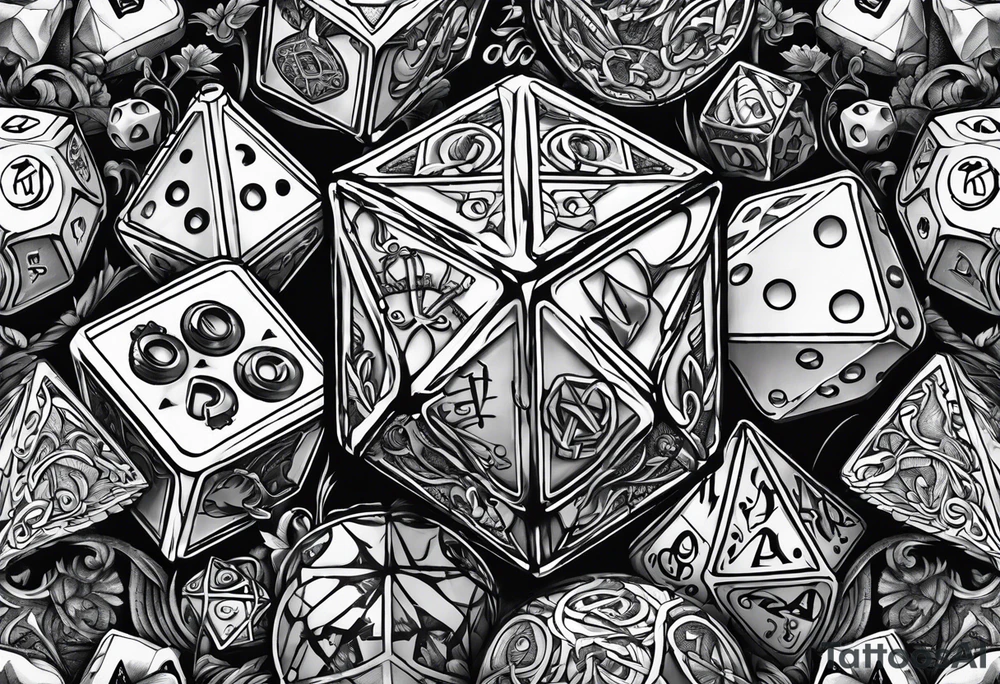 DnD dice tattoo idea