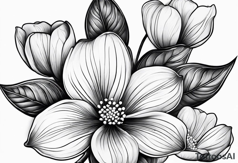 Dogwood flowers tattoo idea