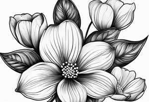 Dogwood flowers tattoo idea