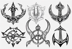 poseidons trident tattoo idea