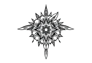 spiritual feather indian mandala shaman tattoo idea