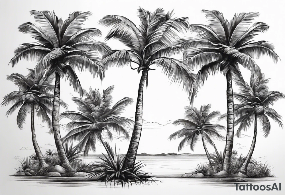 palm tree tattoo idea