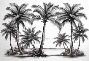 palm tree tattoo idea