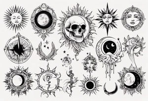 Sonne Mond finline tattoo idea