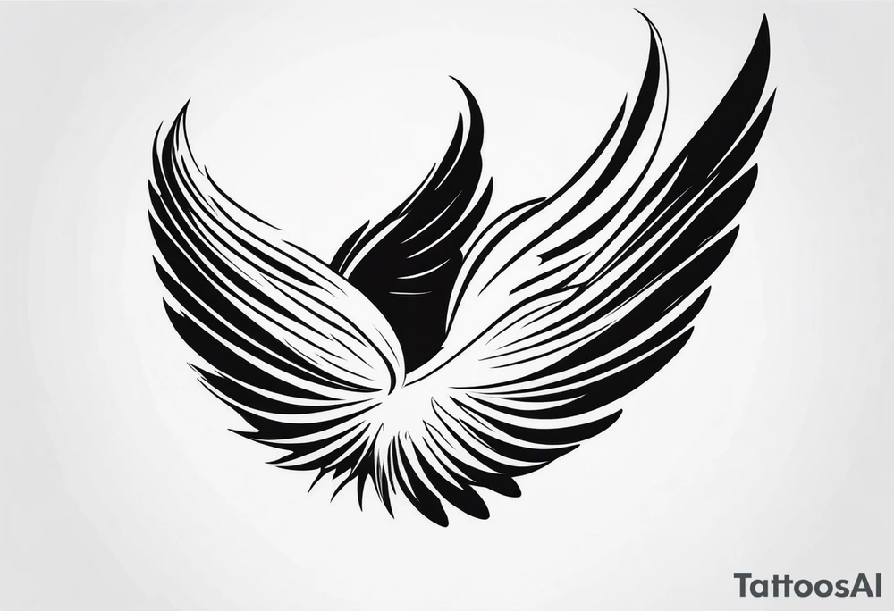 wings tattoo in leg for men like flying tattoo idea