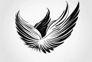 wings tattoo in leg for men like flying tattoo idea