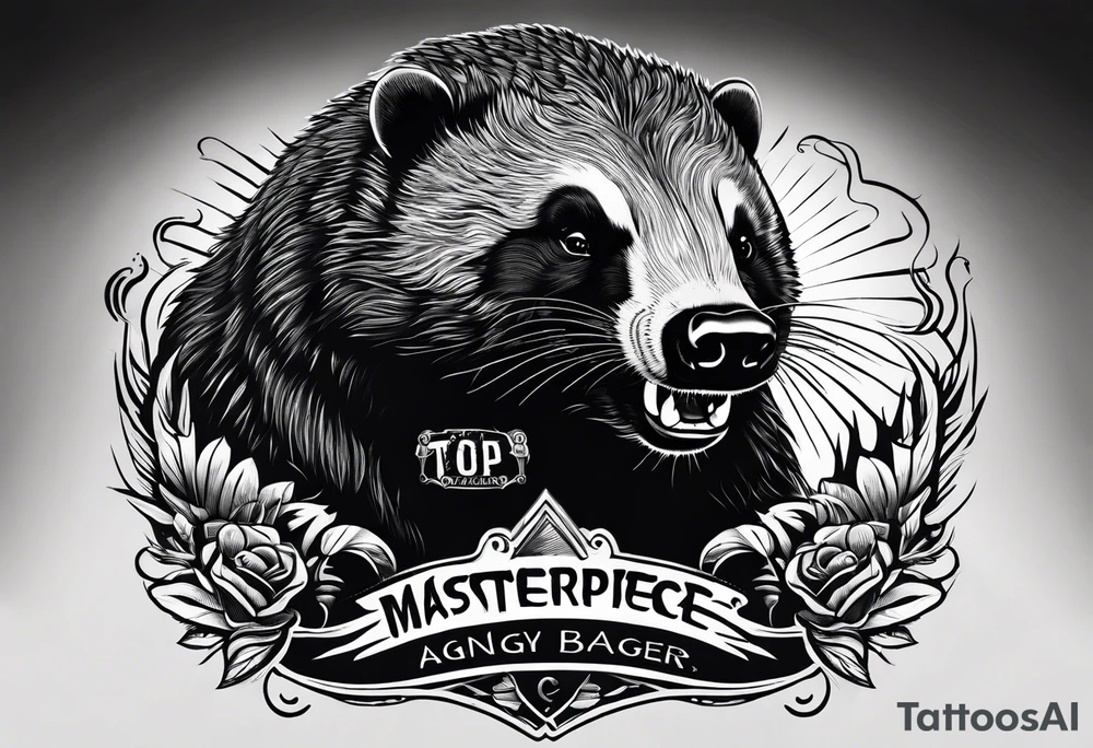 Angry Mc honey Badgers tattoo idea